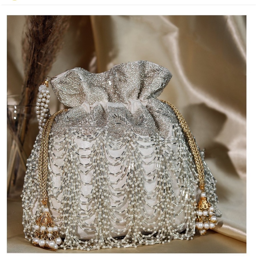 Beautiful white Potli bag